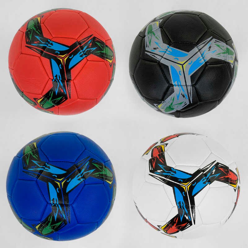 Мяч Футбольный С 40210 (60) размер №5 - 4 вида, материал мягкий PVC, 330-350 грамм, резиновый баллон