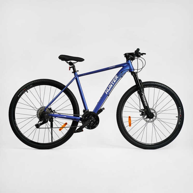 Велосипед Спортивный Corso "Hunter" 29" HT-29705 (1) рама алюминиевая 21``, оборудование L-TWOO-A5, 27скоростей, собрано на 75