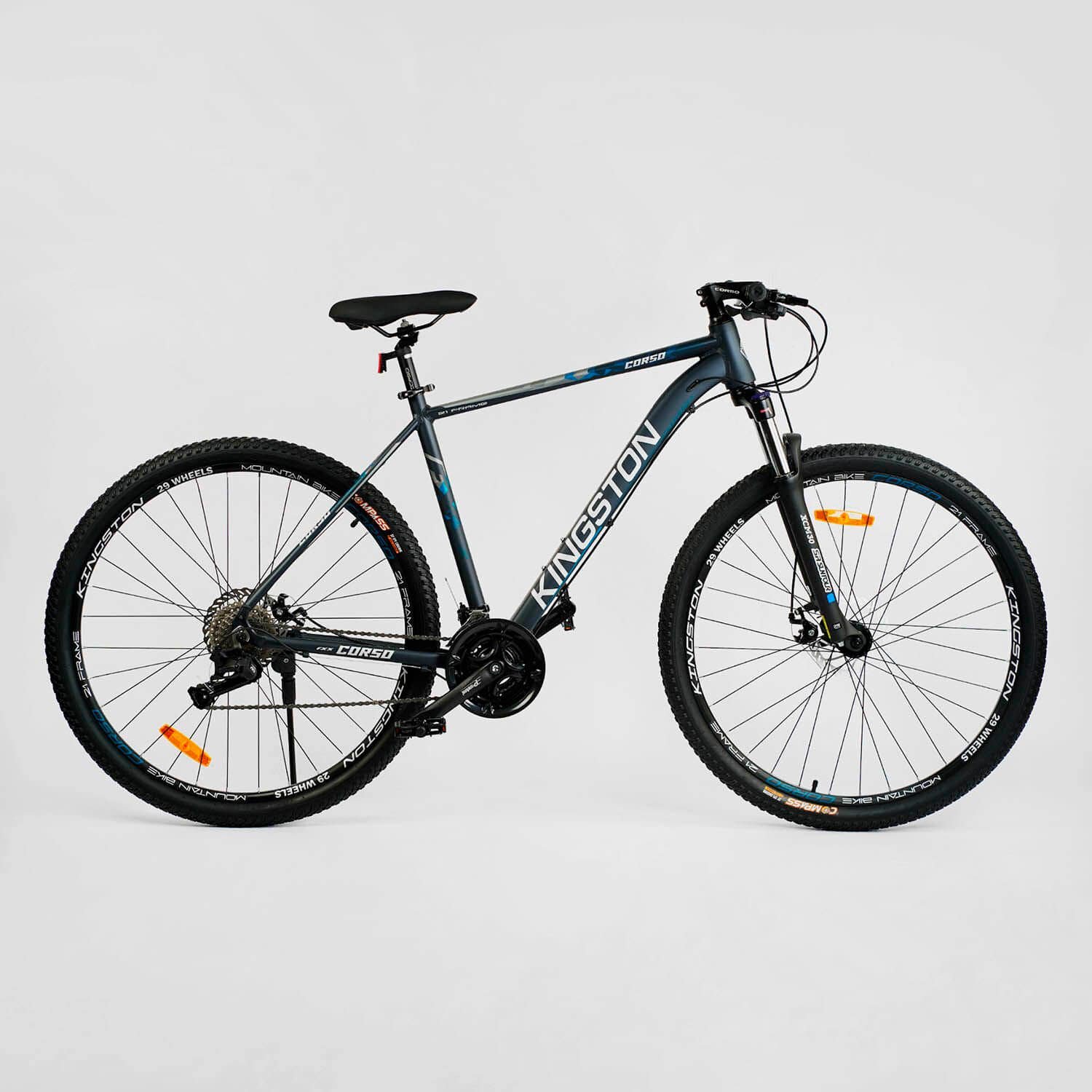 Велосипед Спортивный Corso "Kingston" 29" (KN-29059) рама алюминиевая 21``, оборудование L-TWOO 27 скоростей, собрано на 75