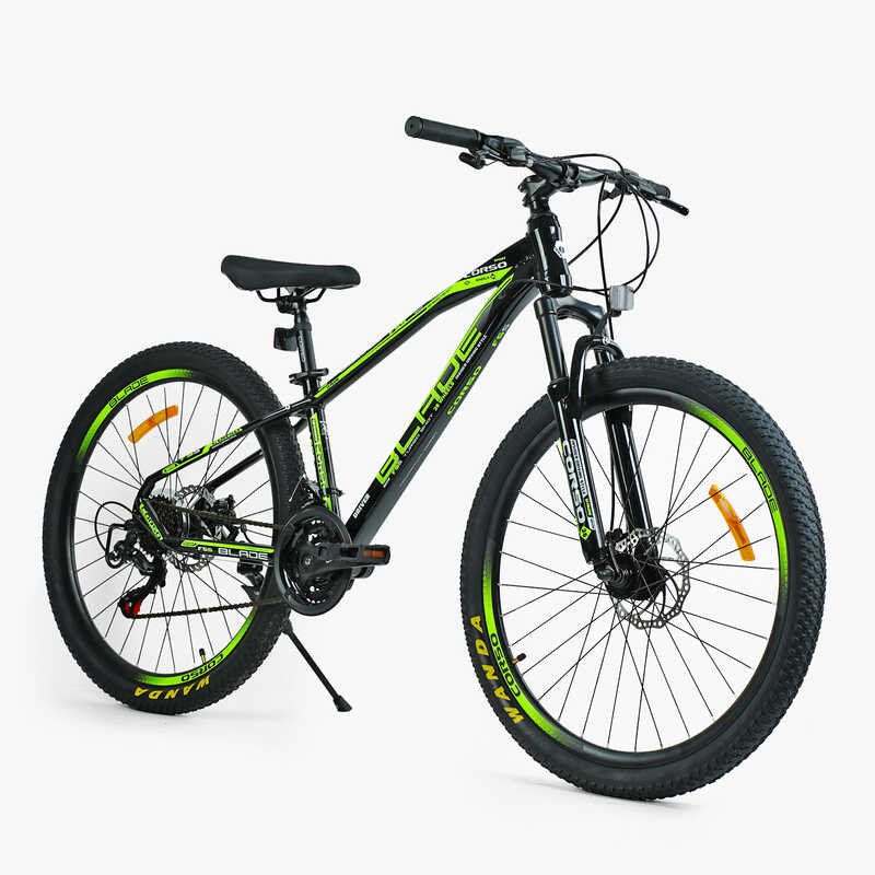 Велосипед Спортивный Corso «BLADE» 26" дюймов BD-26102 (1) рама алюминиевая 13", оборудование Shimano 21 скорость, собран на 75