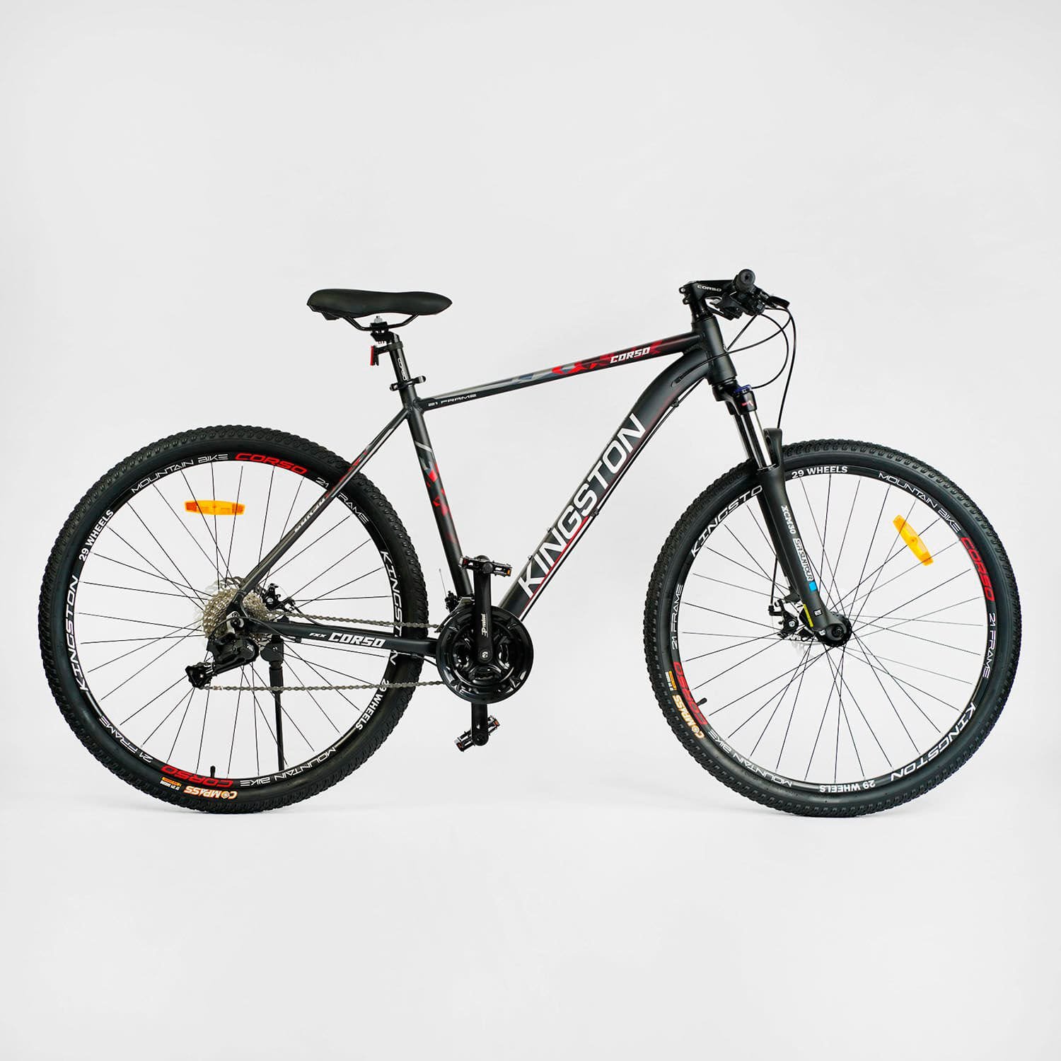 Велосипед Спортивний Corso "Kingston" 29" (KN-29125) рама алюмінієва 21" обладнання L-TWOO 27 швидкостей, зібраний на 75