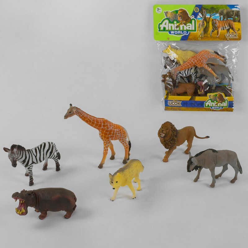 Набір диких тварин 3Y 506002 (48/2) 6 тварин, в пакеті