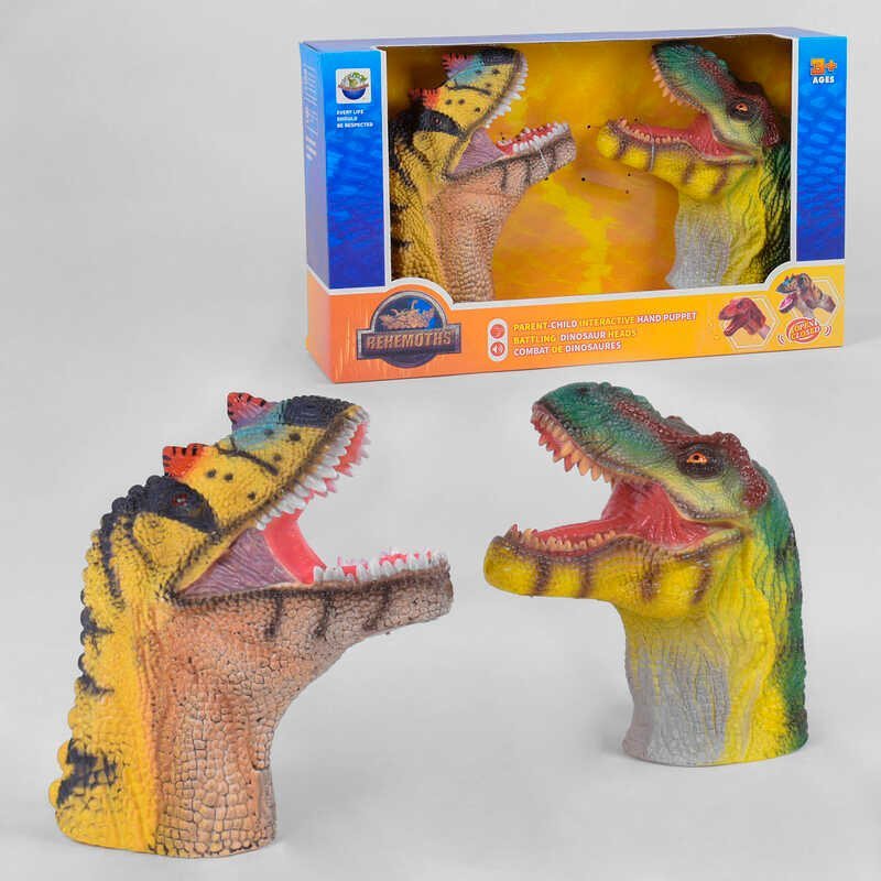 Голова динозавра X 396 (12) на батарейках, 2 голови зі звуковим ефектом, в коробці
