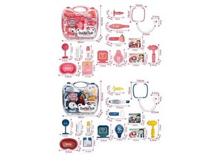 Дитячий набір лікаря (8807-10 / 8807 A10) 2 види, стетоскоп, інструменти, муляжі упаковок з ліками, бейджик пацієнта