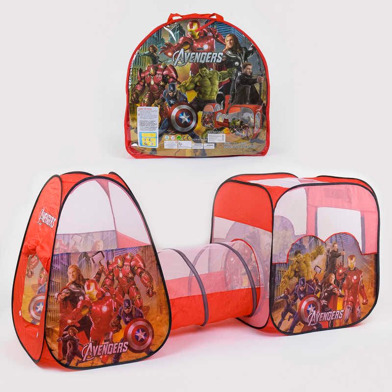 Палатка детский с туннелем Супергерои (8015 AS) 270 х 92 х 92 см, в сумке