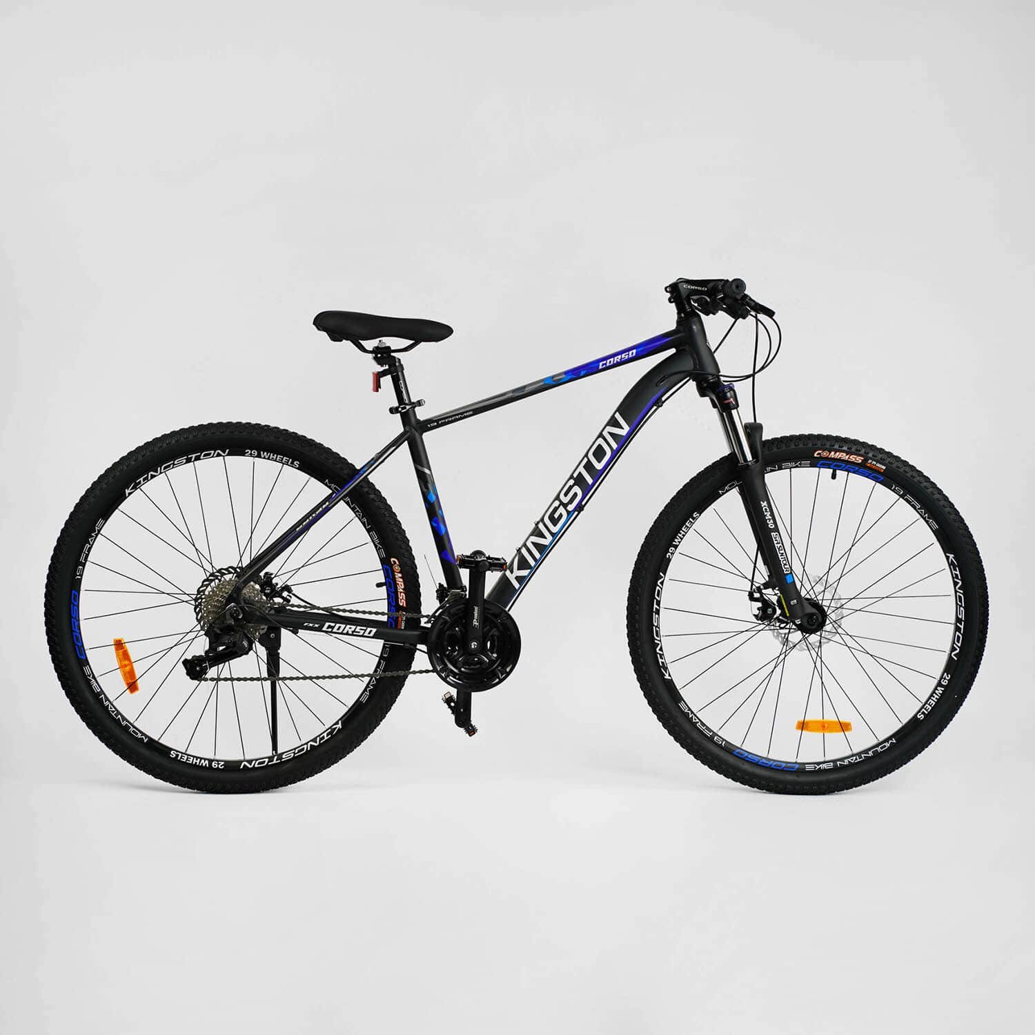 Велосипед Спортивный Corso "Kingston" 29" (KN-29208) рама алюминиевая 19" оборудование L-TWOO 27 скоростей, собрано на 75