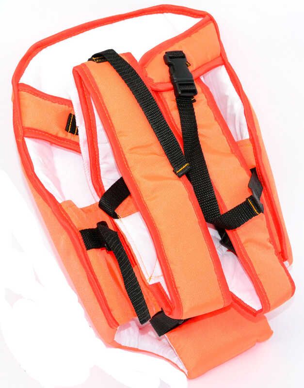 Рюкзак-кенгуру №6 - 2200(1) сидя, цвет оранжевый. Предназначен для детей с трехмесячного возраста