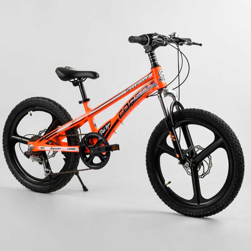 Спортивный детский велосипед 20’’ CORSO «Speedline» (MG-21060) магниевая рама, магниевые литые диски, Shimano Revoshift 7 скоростей
