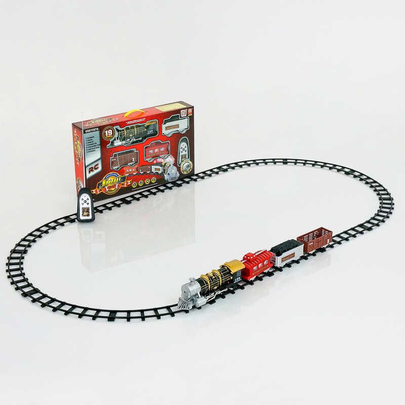 Железная дорога на радиоуправлении (3054) паровоз со светом и звуком, в коробке
