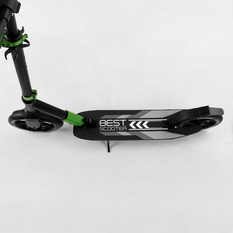 Самокат двоколісний з амортизатором "Best Scooter" (93427) колеса PU d переднє - 230мм, заднє - 215мм