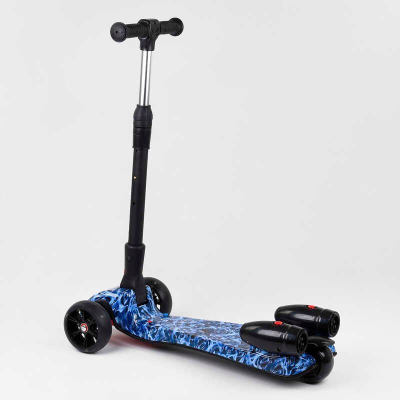 Трехколесный самокат с турбиной и музыкой "Best Scooter" MAXI" (46189) складной алюминиевый руль