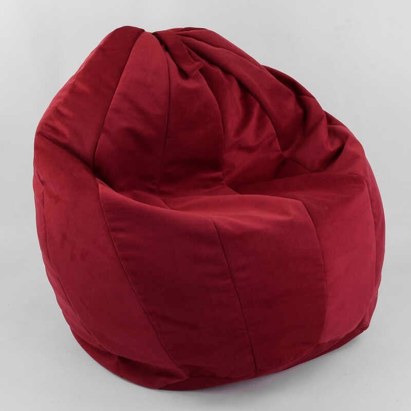 Крісло-мішок "Груша" 207000412 "Homefort" пінополістеролова кулька, тканина велюр - колір бордо (1)