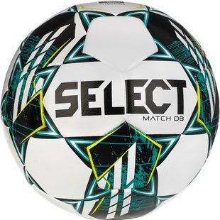 Мяч футбольный SELECT Match DB v23 (338) бел/зеленый, 5