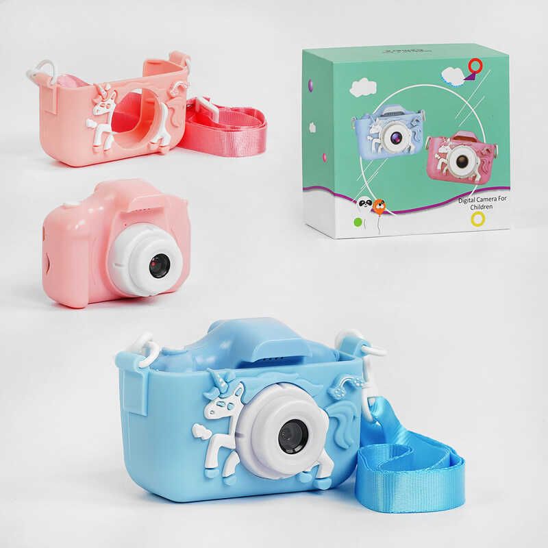 Фотоапарат для дітей з підтримкою microSD (C 56662) 2 види, відео, фото, ігри, прослуховування музыки