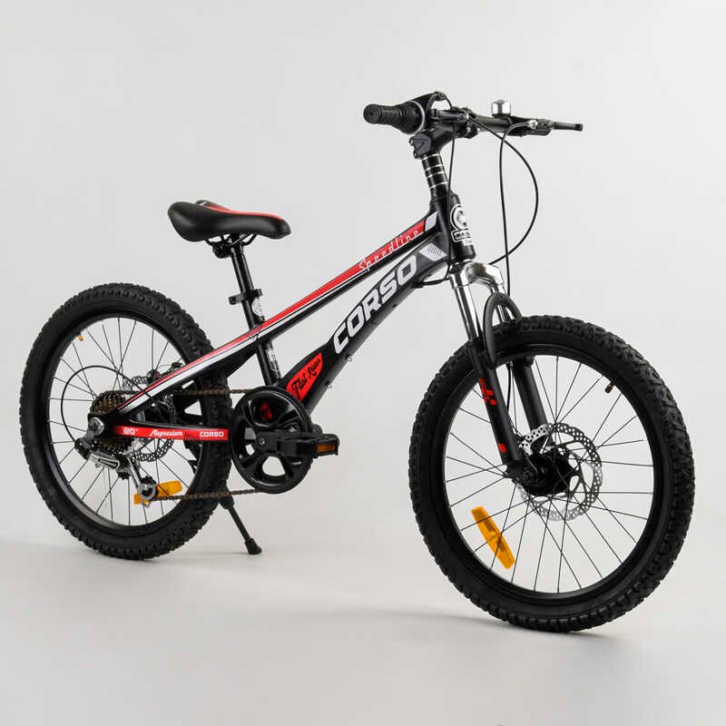 Дитячий спортивний велосипед 20'' CORSO «Speedline» (MG-29535) магнієва рама, Shimano Revoshift 7 швидкостей, зібраний на 75%