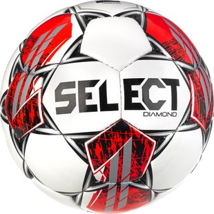 М'яч футбольний SELECT Diamond v23 (134) біл/червон, 5