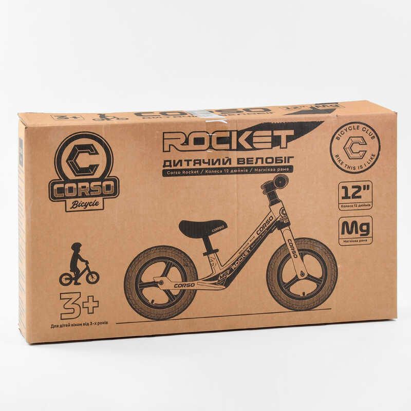 Велобег Corso 91649 колесо 12" надувные, магниевая рама, магниевые диски, подножка, в коробке