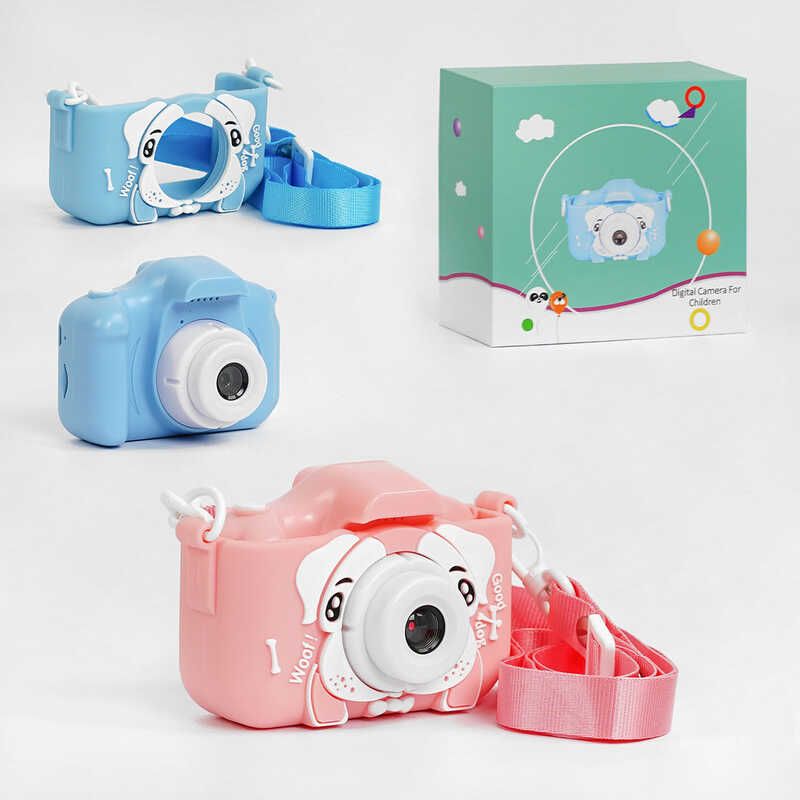 Детский фотоаппарат с поддержкой microSD (C 56663) 2 вида, видео, фото, игры, прослушивание музыки