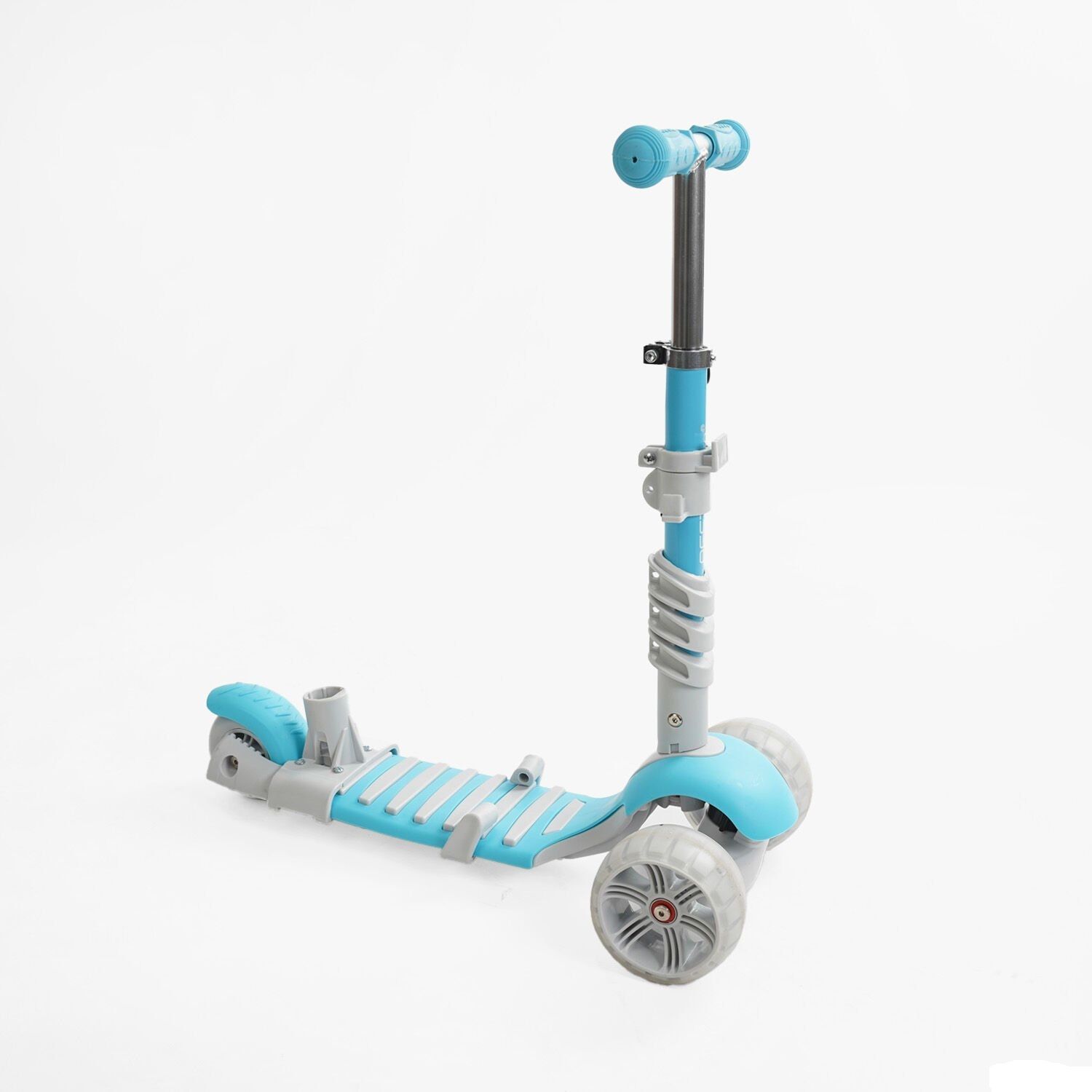 Самокат беговел с родительской ручкой 5в1 (P-92401) Best Scooter, защитный бампер, колеса со светом