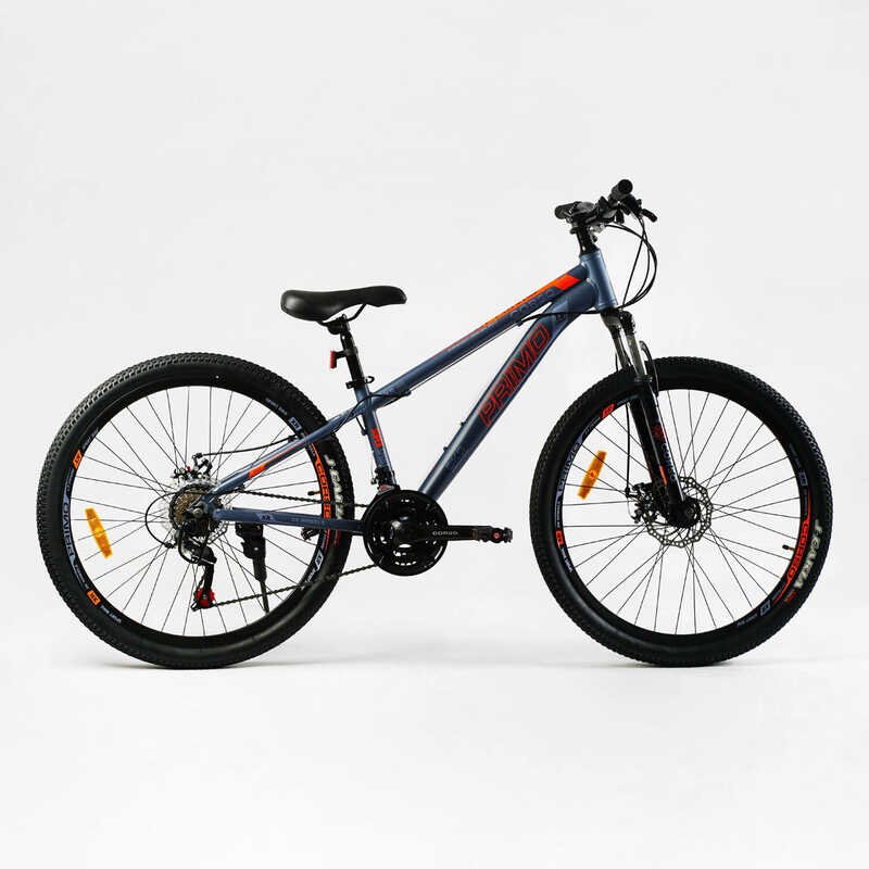Велосипед Спортивний CORSO «PRIMO» 26" дюймів RM-26808 (1) рама алюмінієва 13``, обладнання SAIGUAN 21 швидкість, зібран на 75