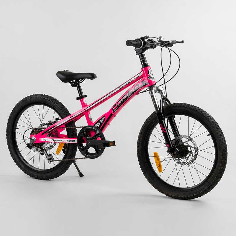 Детский спортивный велосипед 20’’ CORSO «Speedline» (MG-52782) магниевая рама, Shimano Revoshift 7 скоростей