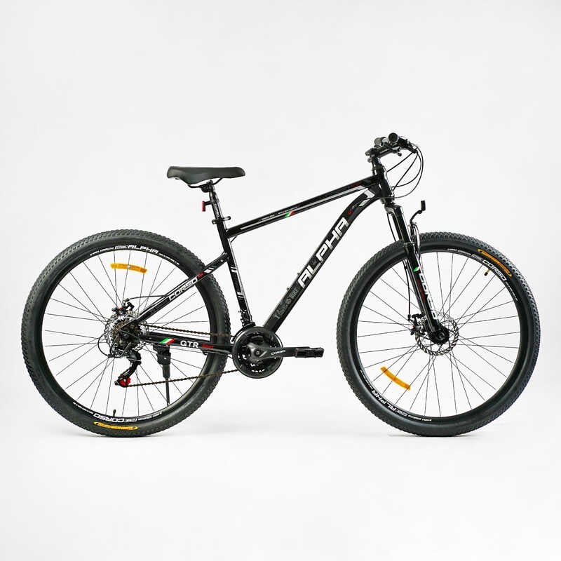 Велосипед Спортивний Corso 29" дюймів «ALPHA» LF-29477 (1) рама сталева 19’’, обладнання Shimano, 21 швидкість, зібран на 75