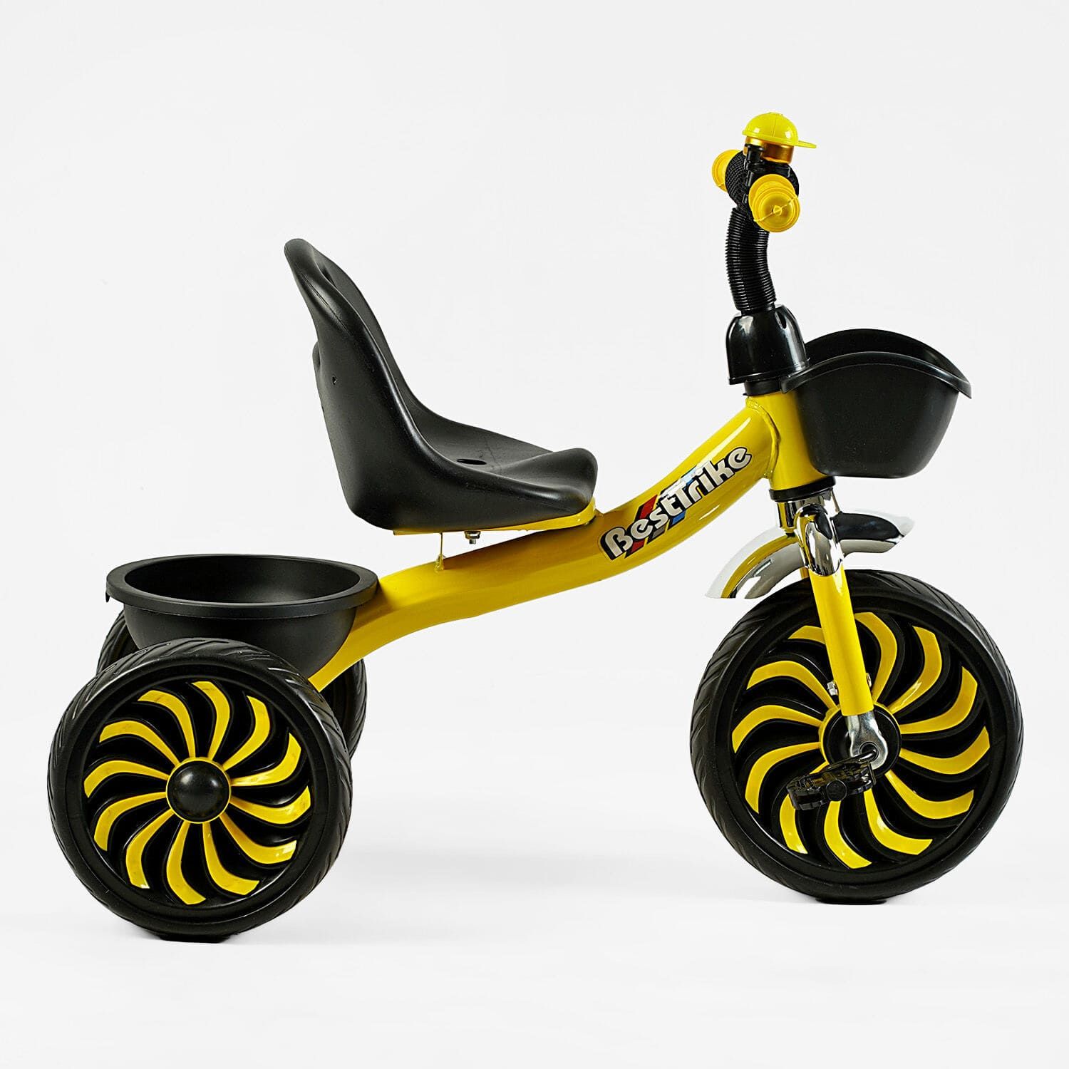 Велосипед триколісний з двома кошиками та сталевою рамою Best Trike (SL-12754) колеса EVA, дзвіночок