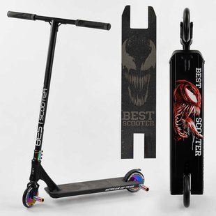 Самокат трюковый Best Scooter (97683) "SIMBIOTE" HIC-система, ПЕГИ, алюминиевый диск и дека, колёса 120мм PU