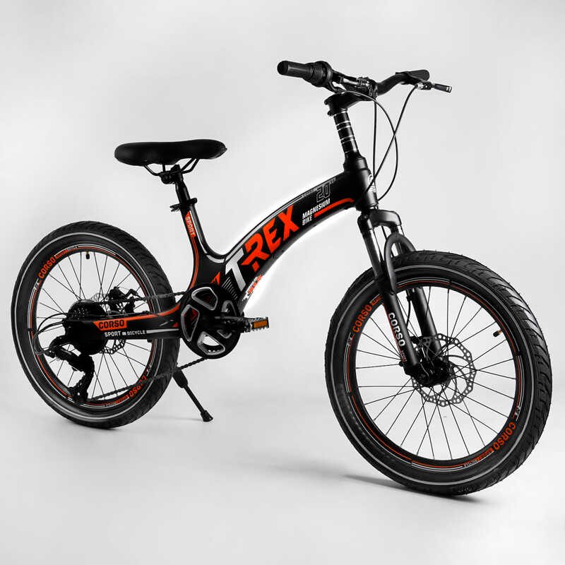 Дитячий спортивний велосипед 20'' CORSO «T-REX» (70432) магнієва рама, обладнання MicroShift, 7 швидкостей