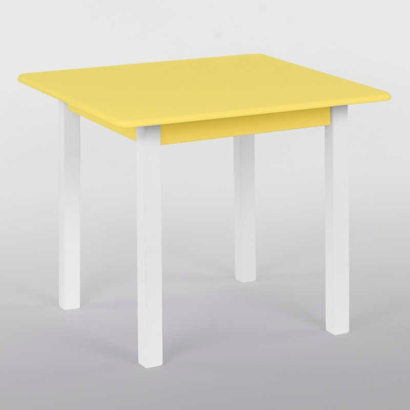 Столик 60 * 60 колір жовтий (1) висота 52 см "Ігруша"