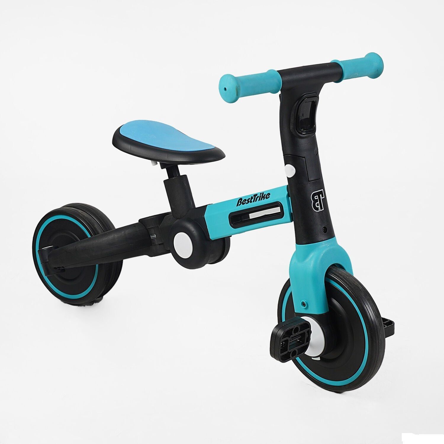 Детский велосипед велобег (BS-77552) Best Trike колеса EVA переднее 8'', заднее 6'', нейлоновая рама, подсветка