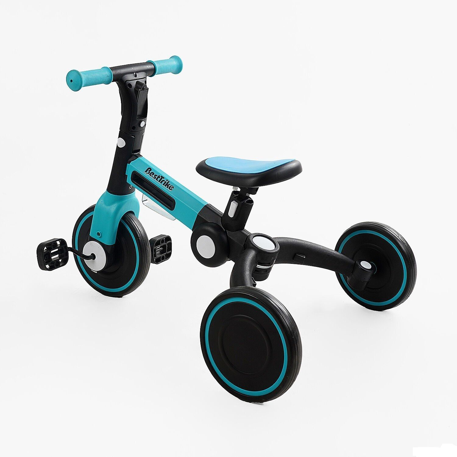 Детский велосипед велобег (BS-77552) Best Trike колеса EVA переднее 8'', заднее 6'', нейлоновая рама, подсветка