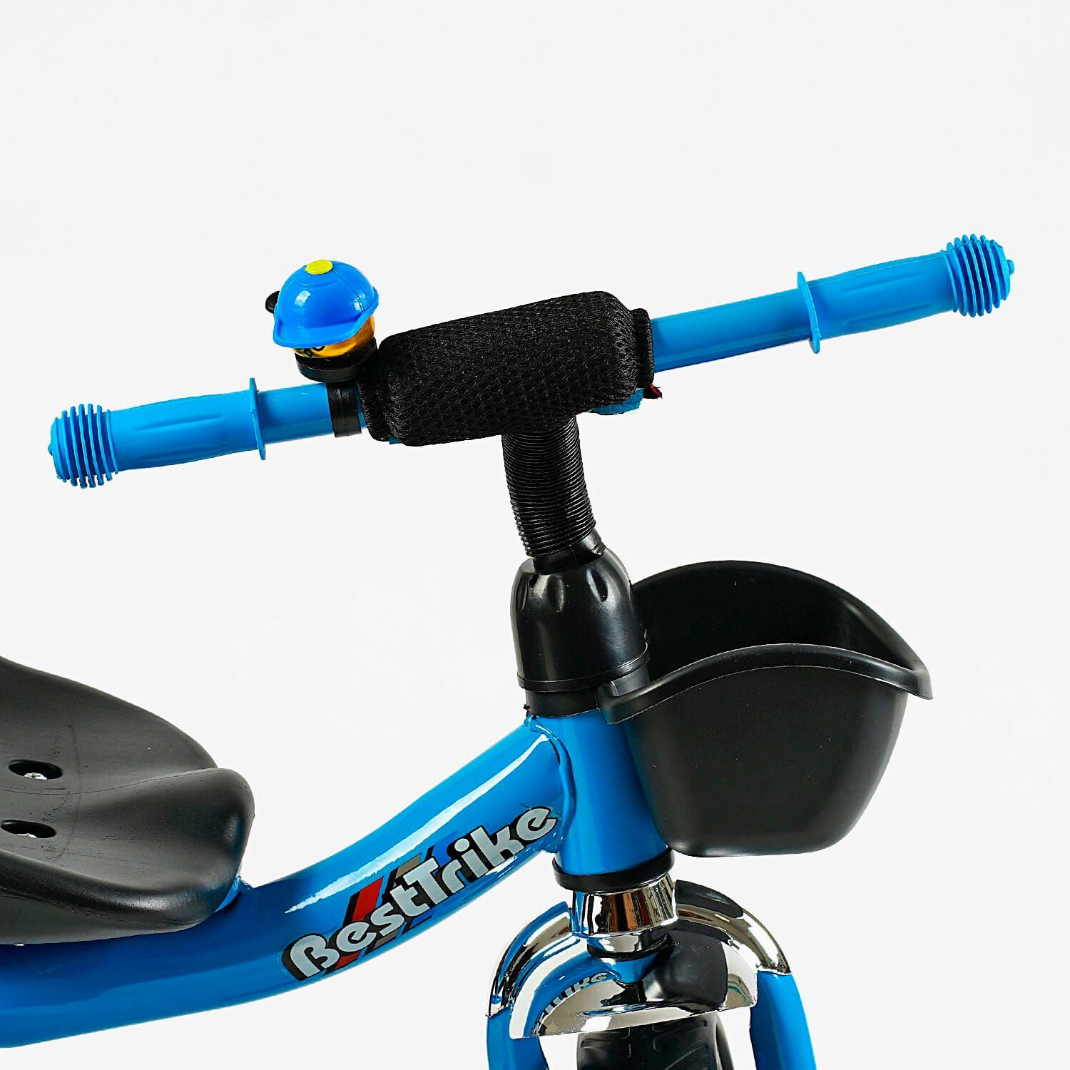 Велосипед триколісний з двома кошиками та сталевою рамою Best Trike (SL-12956) колеса EVA, дзвіночок
