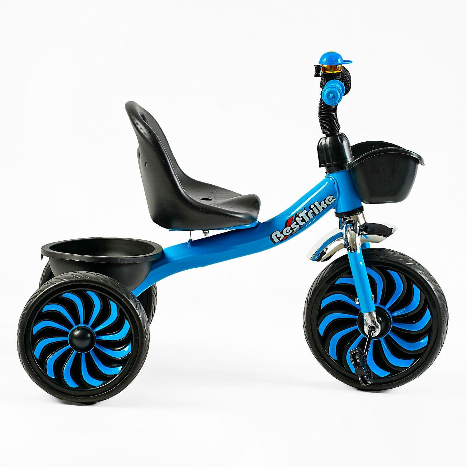 Велосипед трехколесный с двумя корзинами и стальной рамой Best Trike (SL-12956) колеса EVA, колокольчик