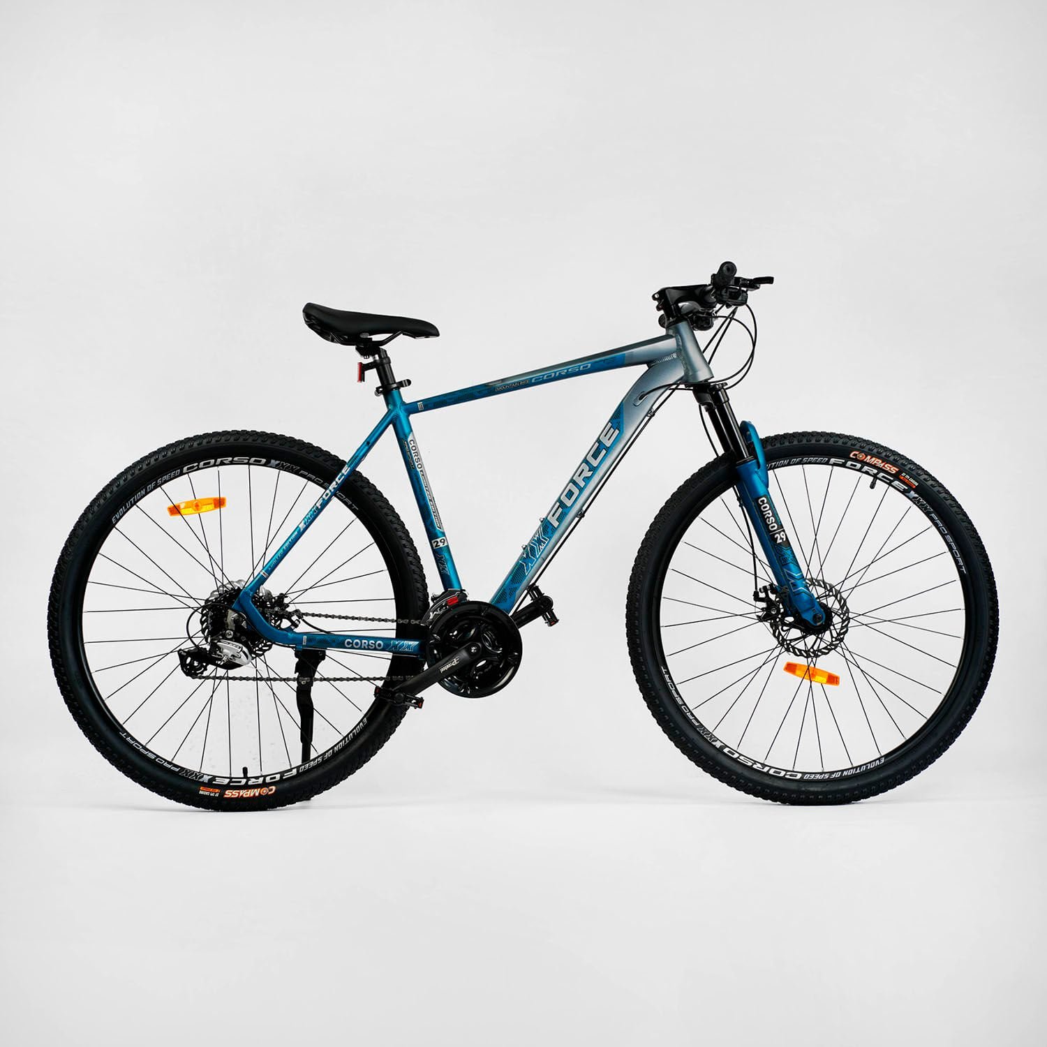 Велосипед Спортивный Corso "X-Force" 29" (XR-29618) рама алюминиевая 21", оборудование Shimano Altus, 24 скорости, вилка MOMA