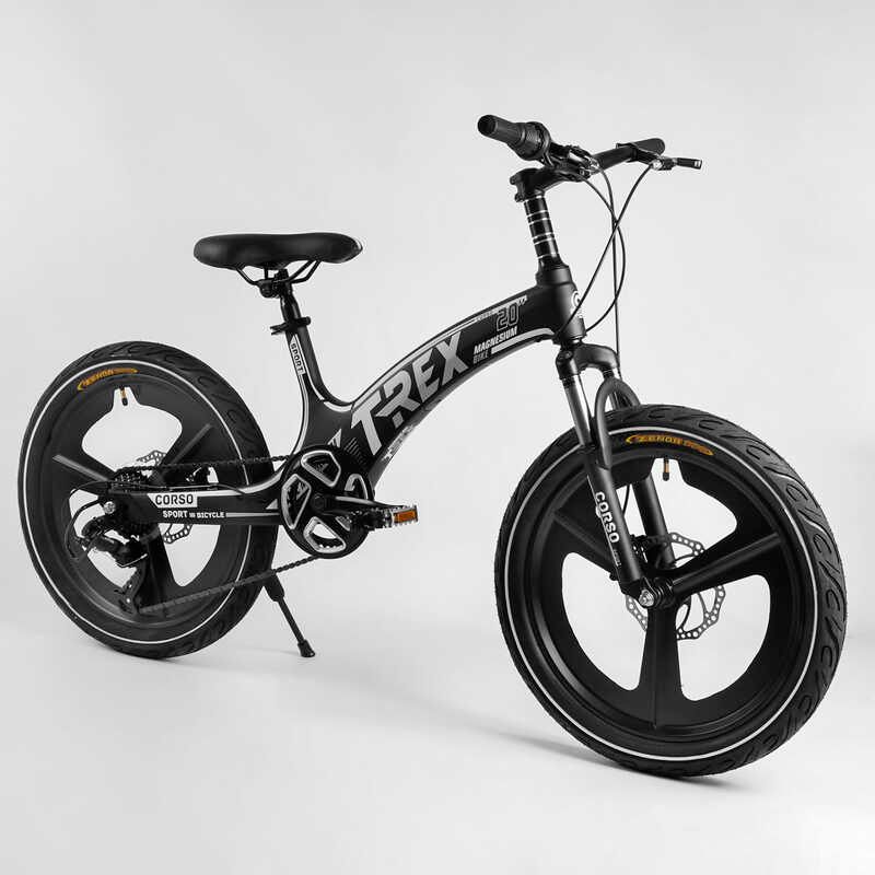 Детский спортивный велосипед 20’’ CORSO T-REX (TR-66205) магниевая рама, оборудование MicroShift, 7 скоростей, собран на 75%