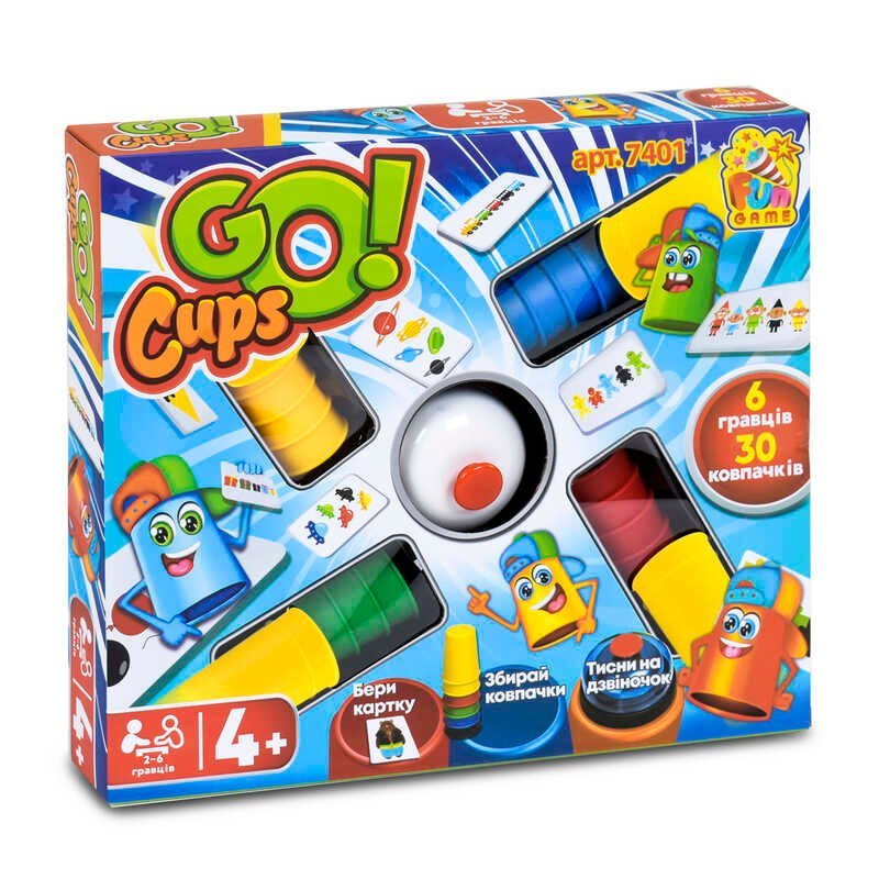 Настольная развлекательная игра "Go Cups" 7401 (12/2) "FUN GAME", в коробке