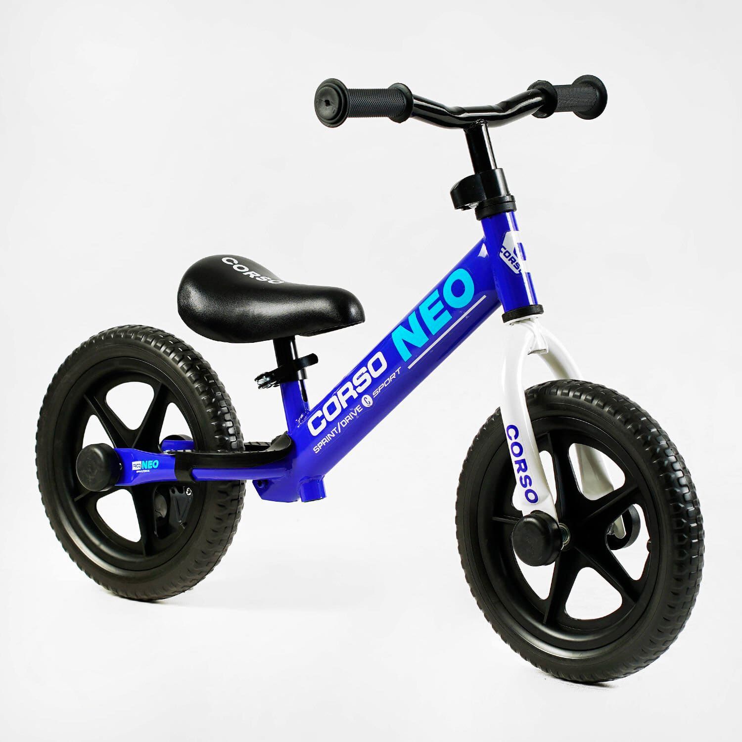 Велобег с подставкой для ног "CORSO NEO" (EN-25540) стальная рама, колесо 12" EVA (ПЕНА)