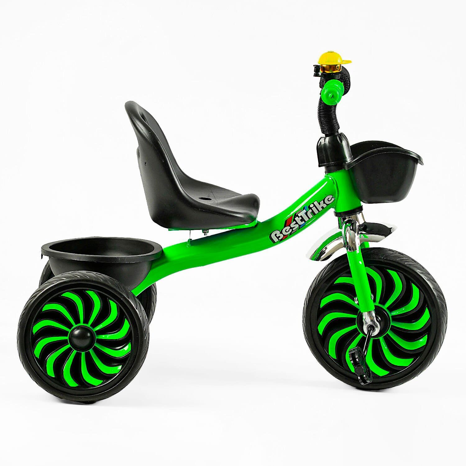Велосипед триколісний з двома кошиками та сталевою рамою Best Trike (SL-12960) колеса EVA, дзвіночок