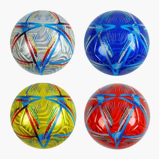 М`яч футбольний C 62384 (80) 4 види, вага 330-350 грамів, матеріал PU, балон гумовий, розмір №5, ВИДАЄТЬСЯ ТІЛЬКИ МІКС ВИДІВ