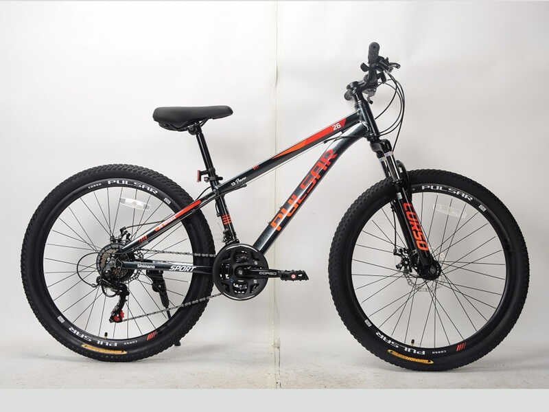 Велосипед Спортивний CORSO «PULSAR» 26" дюймів PL-26707 (1) рама алюмінієва 13’’, обладнання Shimano 21 швидкість, зібран на 75