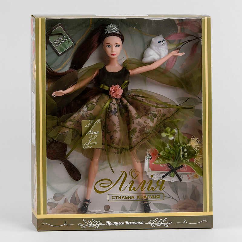 Лялька Лілія ТК - 14108 (48/2) "TK Group", "Принцеса Веснянка", улюбленець, аксесуари, в коробці
